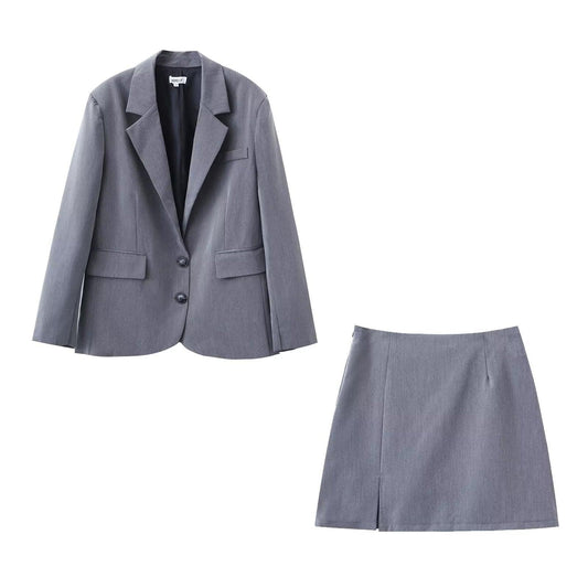 Women's Retro Street Lined Skirt Suit for a Classic and Professional Look - ForVanity skirt suit, women's clothing, women's suits Skirt Suits