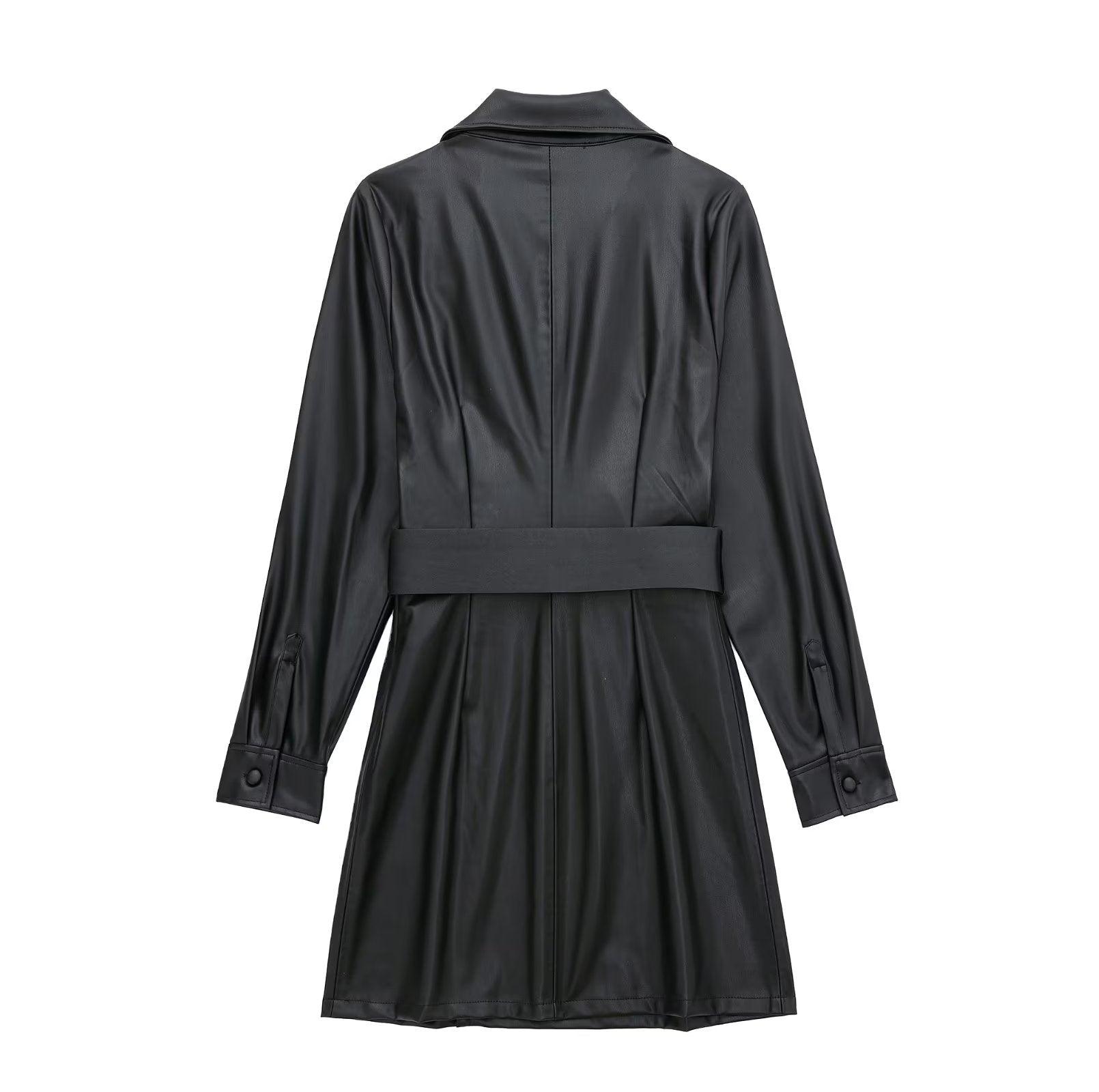 Make a Statement with our Faux Leather Blazer Dress - ForVanity dress, Office Dress Office Dress