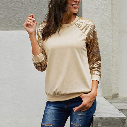 Add a Touch of Sparkle with Our Casual Sequin Knitted Sweater - ForVanity hoodies & sweatshirts, women's clothing Sweaters