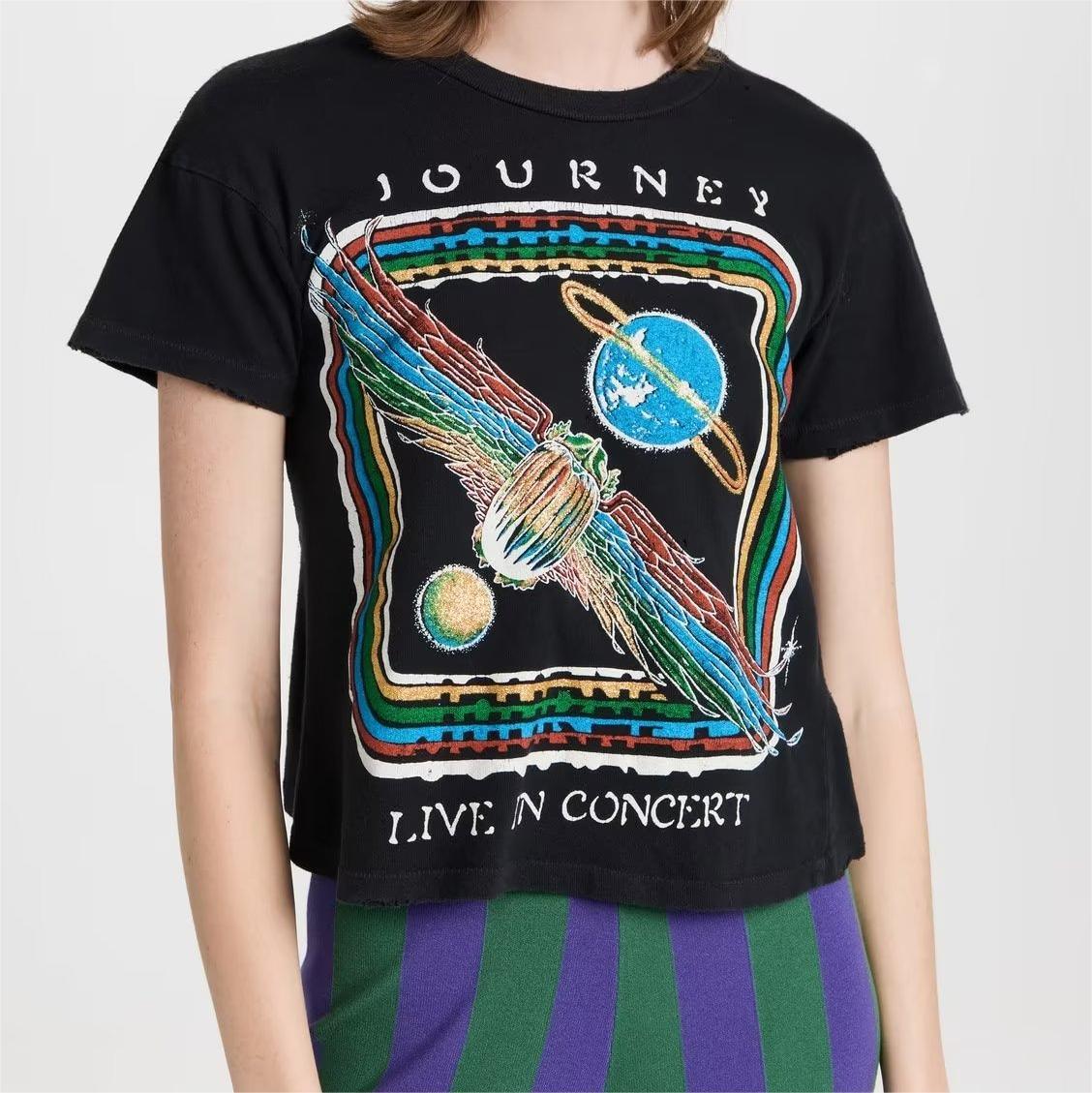 Women's Planet Travel Printed T-Shirt - ForVanity t-shirts, women's clothing T-Shirt