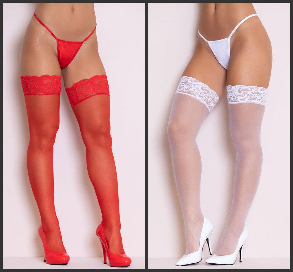 Elegant and Comfortable Lace Garter Stockings - ForVanity lingerie accessories, Pantyhose & Stockings, Stocking, women's lingerie Stockings