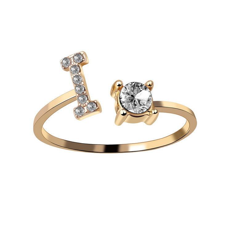 Adjustable Initial Letter Ring - ForVanity Valentine’s Day Gift, Valentine’s Day Love Jewelry Rings