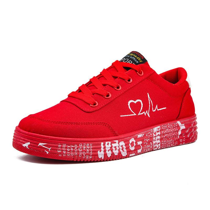 Love Print Canvas Sneakers - ForVanity sneakers, Valentine’s Day, Valentine’s Day Shoes & Bags, women's shoes Sneakers
