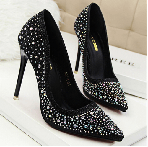 Spring High Heel Pumps With Crystal - ForVanity pumps, Valentine’s Day, Valentine’s Day Shoes & Bags, women's shoes Pumps