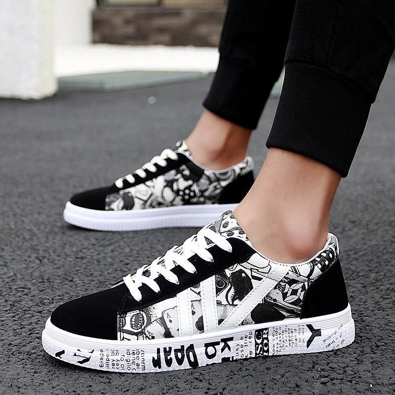 Korean Style Youth Cross Straps Flat Couple Sneakers - ForVanity men's shoes, sneakers, women's shoes Sneakers