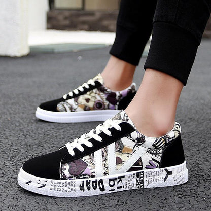 Korean Style Youth Cross Straps Flat Couple Sneakers - ForVanity men's shoes, sneakers, women's shoes Sneakers