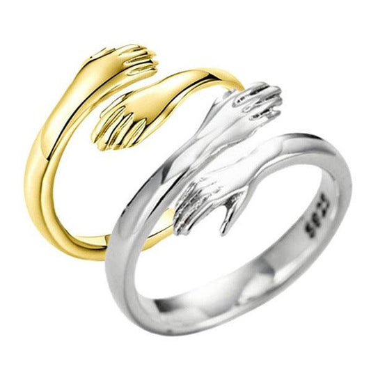Hands Hug Ring Adjustable Jewelry - ForVanity men's jewellery & watches, Valentine’s Day, Valentine’s Day Love Jewelry, women's jewellery & watches Rings