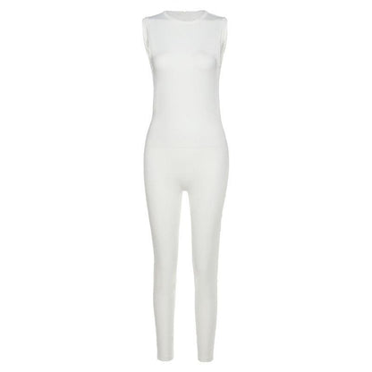 Spring Slim High Top Jumpsuit with Full Pant Length - ForVanity jumpsuits, Jumpsuits & Rompers, women's clothing Jumpsuits