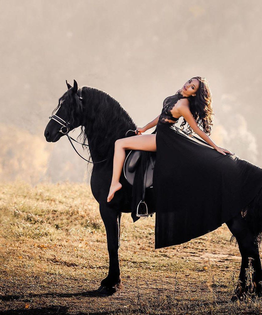 Elegant See Through Lace Nude Back High Slit Maxi Dress - ForVanity dress, formal dress Formal Dress