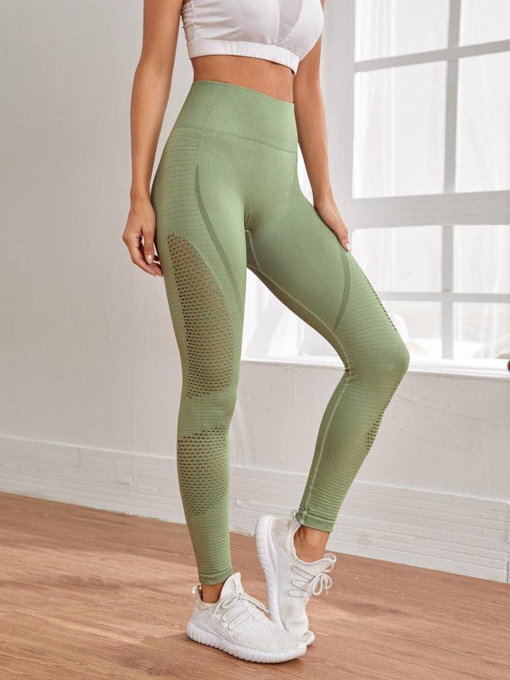 Slim Fit Capri-Length Breathable Solid Color Fitness Leggings - ForVanity Leggings, women's sports & entertainment Activewear Pants