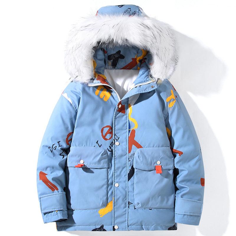 Men's Short White Duck Down Warm Jacket - ForVanity Down Jacket, jackets, jackets & coats Jacket