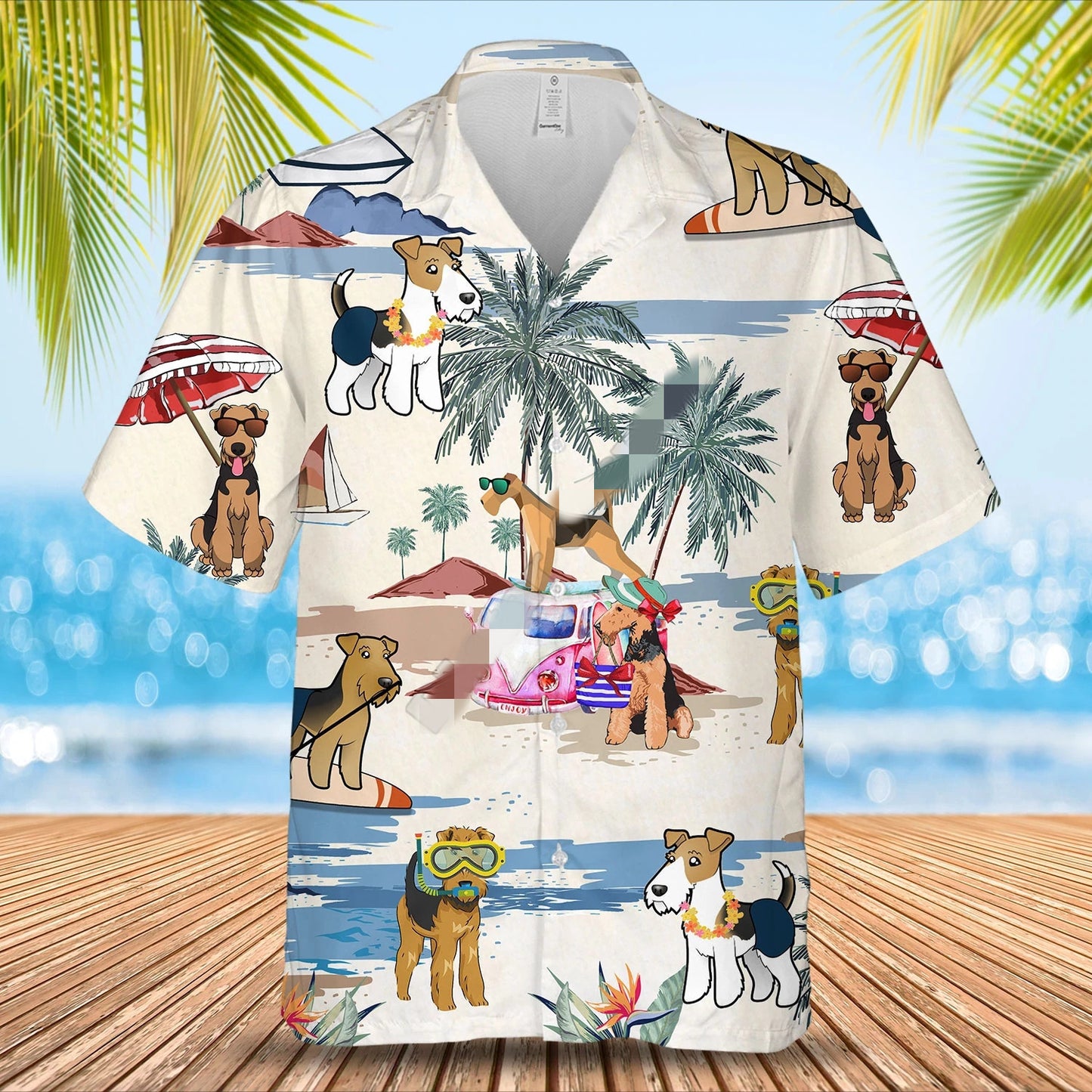 Men's Playful 3D Dog Print Top – Vibrant Summer Casual Shirt