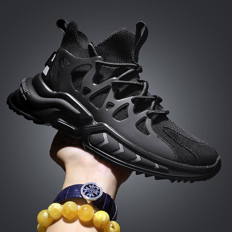 Men's Breathable Non-Slip Gym Black Sneakers - ForVanity men's shoes, sneakers Sneakers