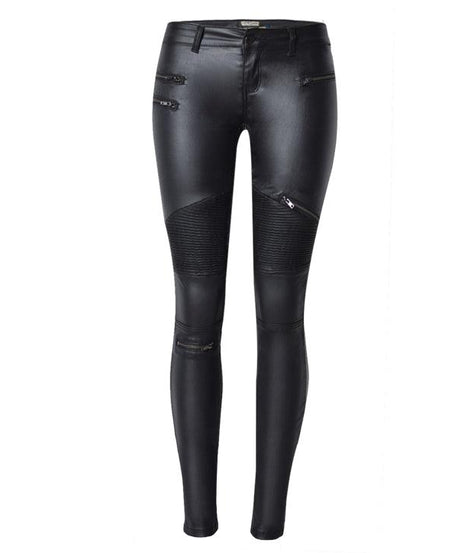 Color Contrast High Rise Straight Leg Pants in Color Block - ForVanity women's clothing, women's pants & capris Pants