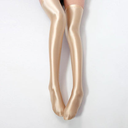 Beauty Shiny Silky Multicolor Japanese High Tube Stockings - Add Glamour and Style to Your Outfit - ForVanity lingerie accessories, Pantyhose & Stockings, women's lingerie Stockings