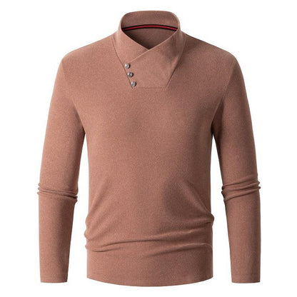 Men's Slim-Fit Stand Collar Long Sleeve Sweater - ForVanity men's clothing, men's sweaters Sweaters