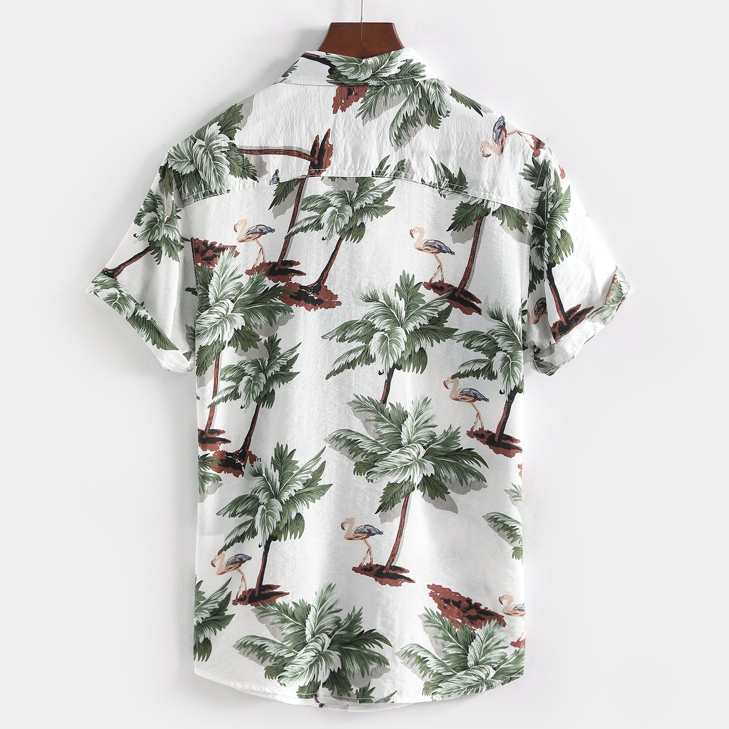 Men's Heather Floral Print Short Sleeve Casual Shirt - Thin & Loose Comfort Wear