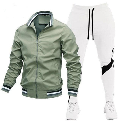 Men's Street Running Sports Jacket and Sweatpants Set - Comfortable and Stylish - ForVanity men's sports & entertainment, sports sets Sports Sets