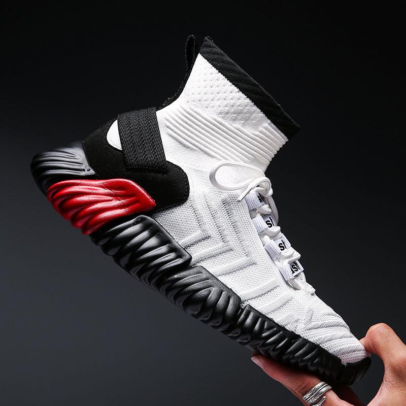 Flying Knit High-Top Socks Sneakers for Casual Style - ForVanity men's shoes, sneakers Sneakers