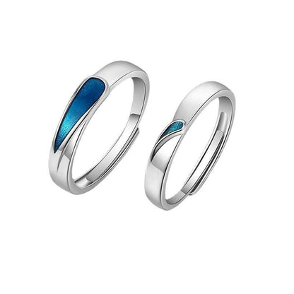 Blue Tear Couple Ring - ForVanity men's jewellery & watches, Valentine’s Day, Valentine’s Day Love Jewelry, women's jewellery & watches Rings