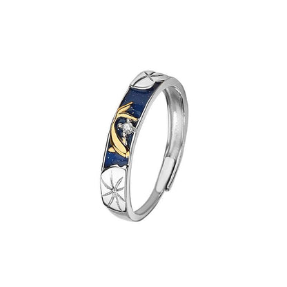Lotus Pond Moonlight Couple Ring - ForVanity men's jewellery & watches, Valentine’s Day, Valentine’s Day Love Jewelry, women's jewellery & watches Rings