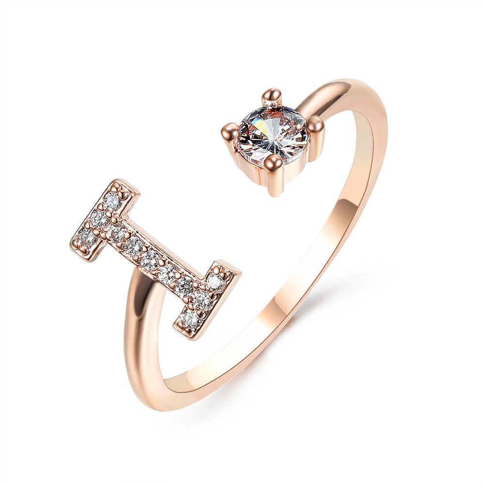 Adjustable Initial Letter Ring - ForVanity Valentine’s Day Gift, Valentine’s Day Love Jewelry Rings