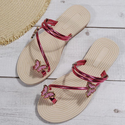 Butterfly Flat Sandals for Women - Perfect for Summer Beach Days - ForVanity sandals, women's shoes Sandals