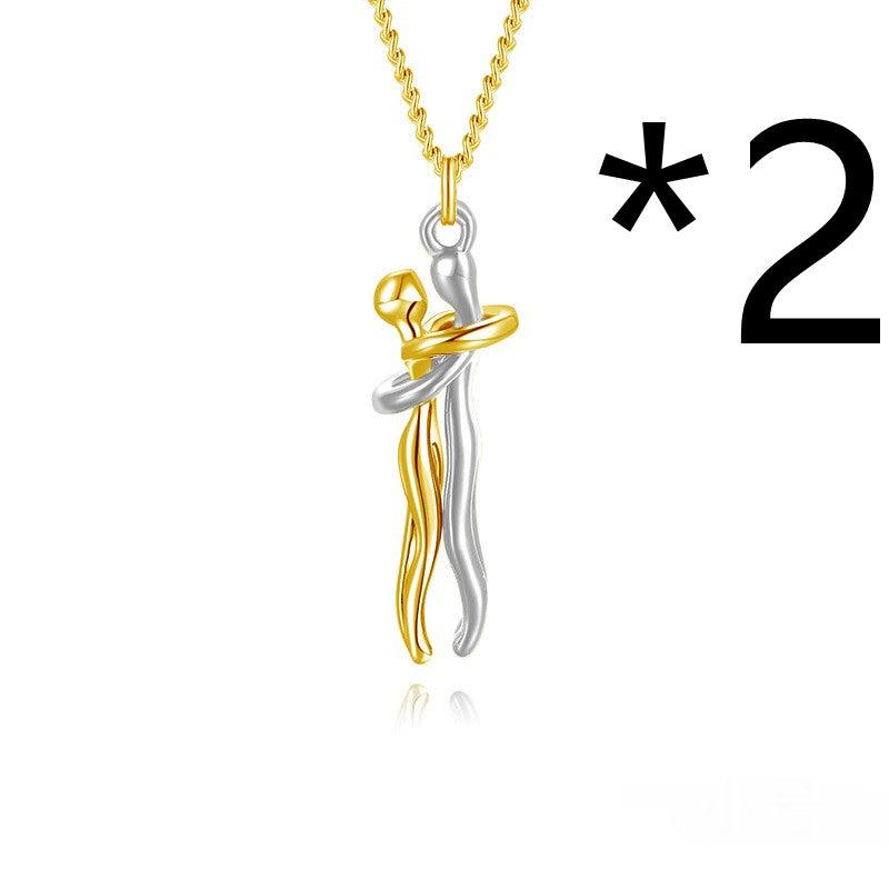 Affectionate Hug Pendant Necklace Couples Gift - ForVanity men's jewellery & watches, Valentine’s Day, women's jewellery & watches necklace