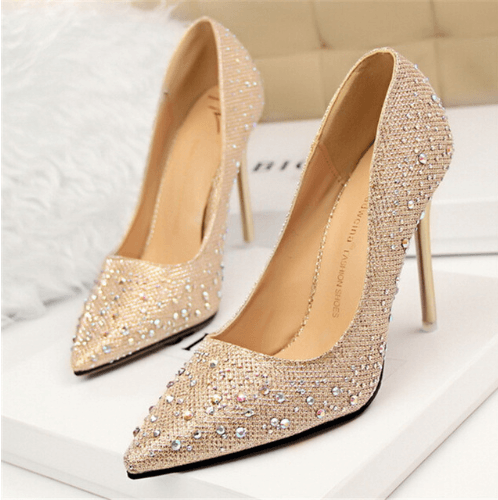 Spring High Heel Pumps With Crystal - ForVanity pumps, Valentine’s Day, Valentine’s Day Shoes & Bags, women's shoes Pumps