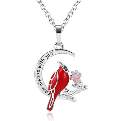 Cardinal Heart Pendant Necklace - ForVanity Valentine’s Day, Valentine’s Day Love Jewelry, women's jewellery & watches Silver Necklace