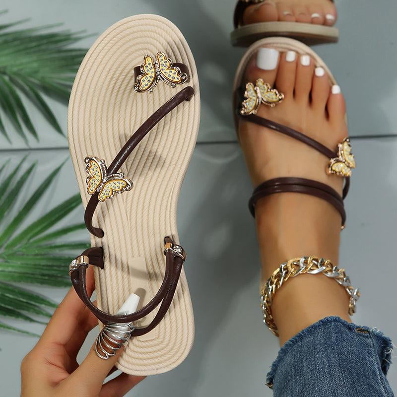Butterfly Flat Sandals for Women - Perfect for Summer Beach Days - ForVanity sandals, women's shoes Sandals