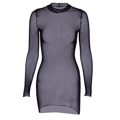 Sheer Mesh Long Sleeve Dress: Unleash Your Inner Vixen with Bold Elegance - ForVanity cocktail dress, dress, party, Summer, women's clothing Party Dress