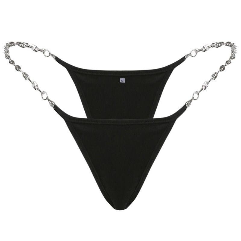 New Solid Chain Sexy Metal G-string Bikini Underwear - ForVanity underwear, women's lingerie Bikini