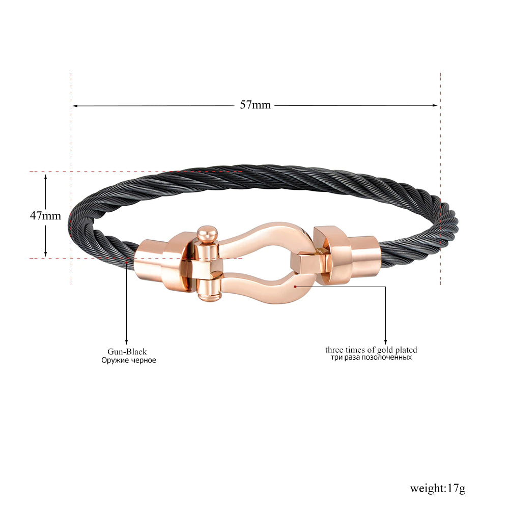 Lovey Bangle Classic Steel Wire Twist Cuff Bracelet - ForVanity bracelets & bangles, women's jewellery & watches Bracelets