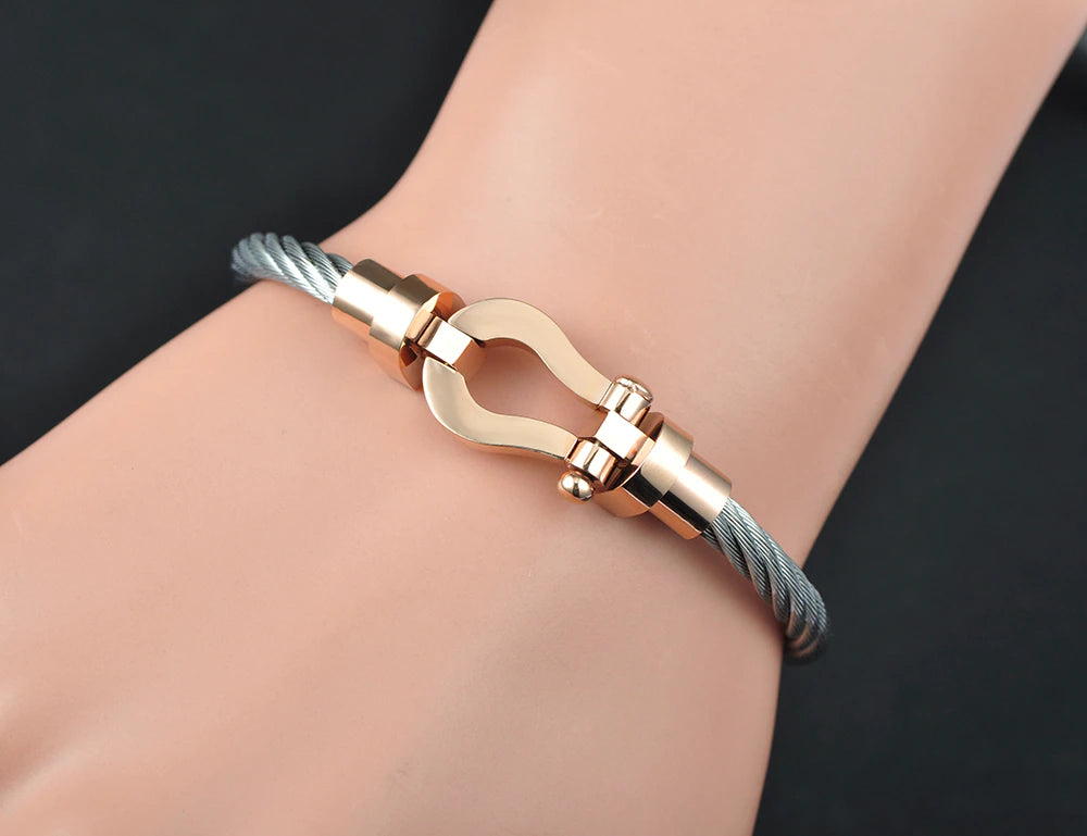 Lovey Bangle Classic Steel Wire Twist Cuff Bracelet - ForVanity bracelets & bangles, women's jewellery & watches Bracelets