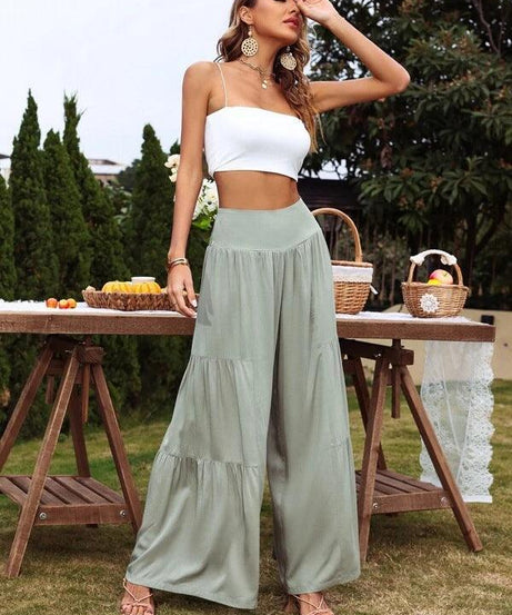 Cotton Linen Popular High Waist Loose Pants - ForVanity 
