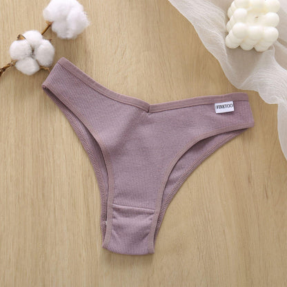 Women's Solid Color T-Back Hipster/Bikini Panties - ForVanity underwear, women's lingerie Underwear