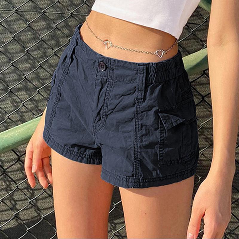 Vintage Low Waist Distressed Women's Shorts - Summer Street Style - ForVanity shorts, women's clothing Shorts