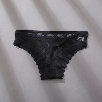 Women's Mesh Lace Stitching Brazilian Panties - ForVanity underwear, women's lingerie Underwear