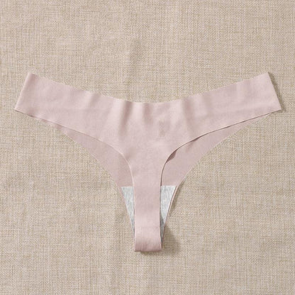 Nude Feel Seamless Sport T-Back Bikini - ForVanity underwear, women's lingerie Thongs