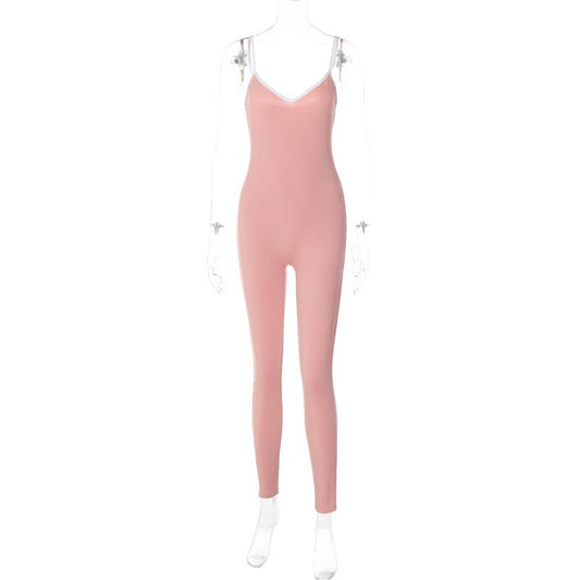 Sexy Sleeveless Strap Backless Tight Jumpsuit for Women - ForVanity jumpsuits, Jumpsuits & Rompers, women's clothing Jumpsuits