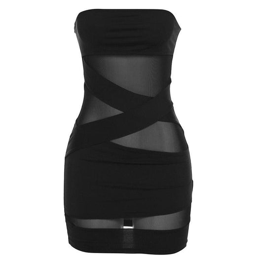 See-Through Strapless Bodycon Dress: Unleash Your Seductive Charm - ForVanity cocktail dress, dress, party, party dress, women's clothing Party Dress