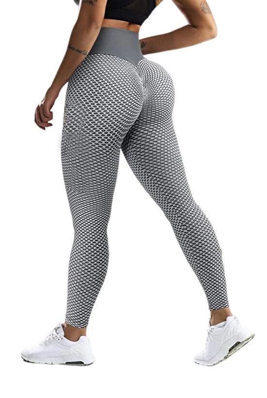 Full-Length Honeycomb Yoga Leggings with High Top Design and Cotton Material - ForVanity Leggings, women's sports & entertainment Activewear Pants