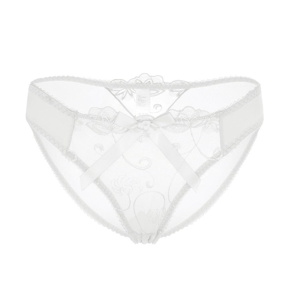 Women's Lace See-Through Mesh Low Rise Thongs - ForVanity Underwear