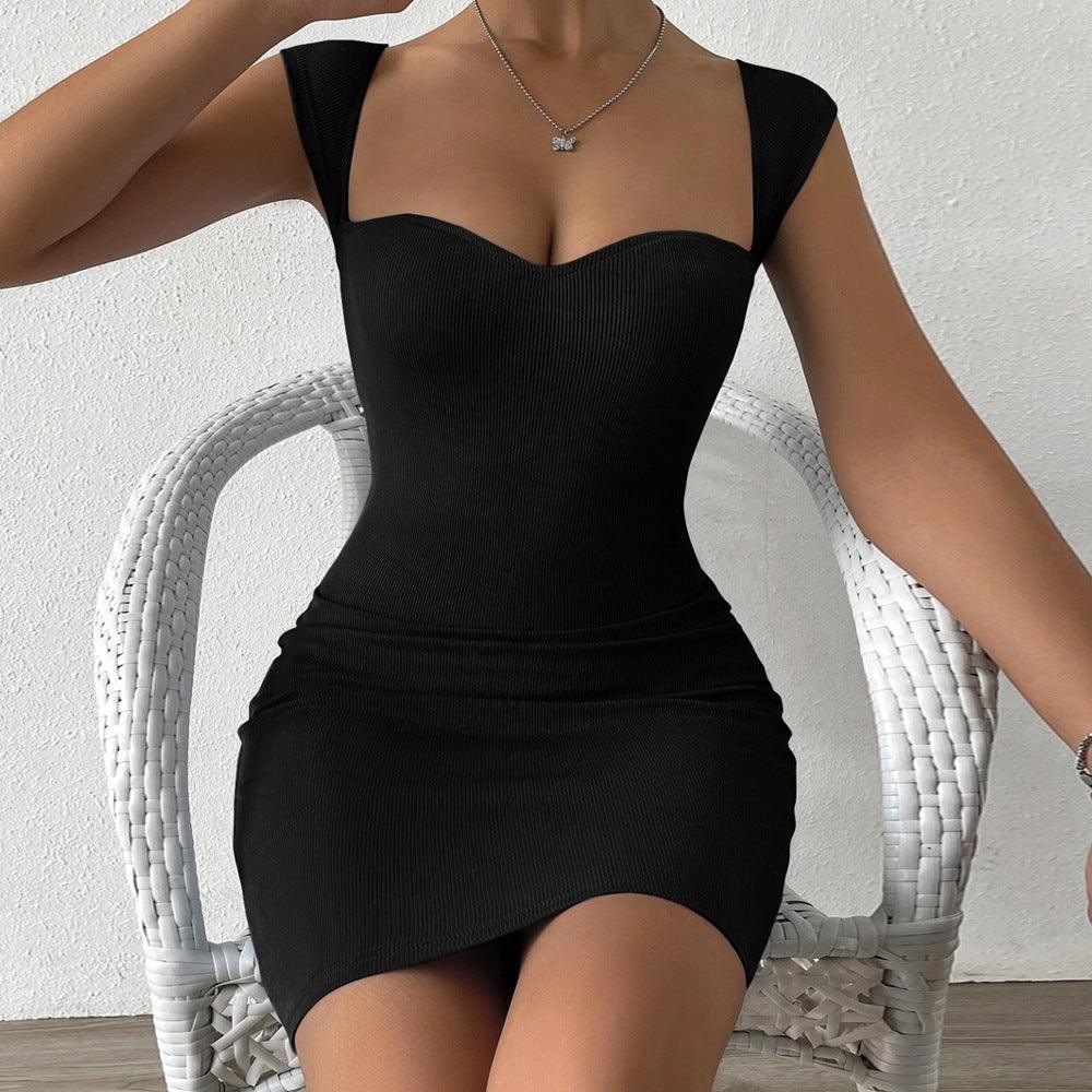 Sizzling Spaghetti Strap Knitted Dress: Your Nightclub Essential - ForVanity cocktail dress, dress, party, party dress, women's clothing Party Dress