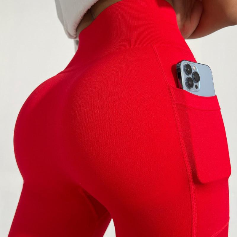 Seamless Knitted Basic Sports Yoga Pants - ForVanity Leggings, women's sports & entertainment Activewear Pants
