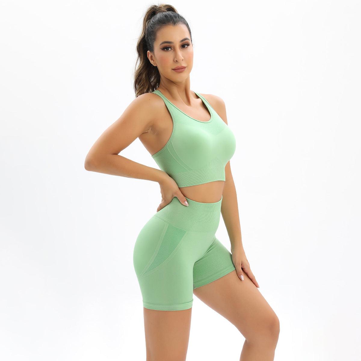 Knitted Seamless High Elastic Fitness Set - ForVanity sports sets, women's sports & entertainment Sports Sets