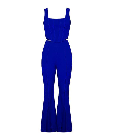 Elegant Sleeveless Vest Split Trousers Summer Casual Outfit with Boning Detail - ForVanity pant outfit, women's outfits Pants Outfits