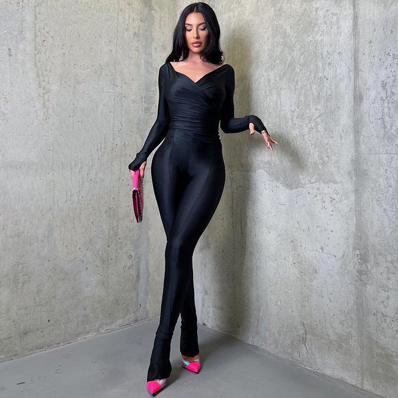 Finger Fit Design Jumpsuit - Perfect for a Sexy and Fashionable Look - ForVanity jumpsuits, Jumpsuits & Rompers, women's clothing Jumpsuits