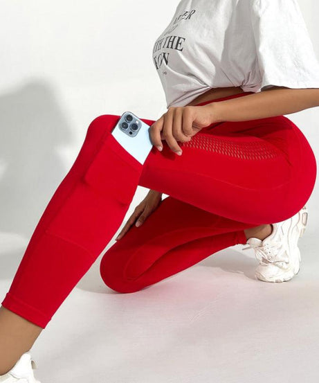 Seamless Knitted Basic Sports Yoga Pants - ForVanity Leggings, women's sports & entertainment Activewear Pants